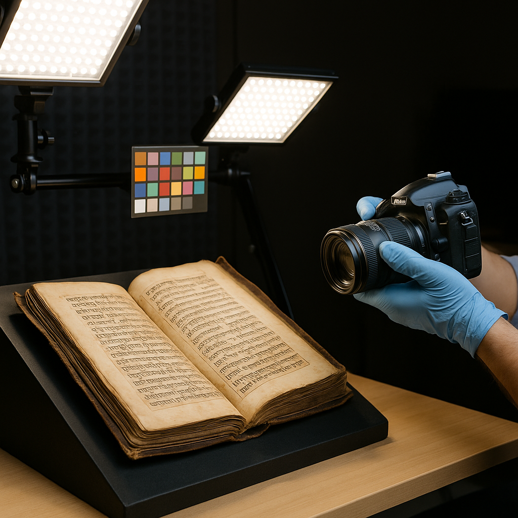High-resolution digitization of a rare manuscript